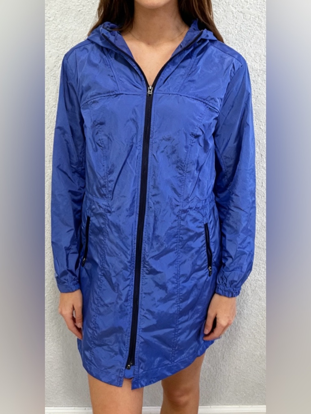 Fila Royal Blue Lightweight Hooded Trench Coat